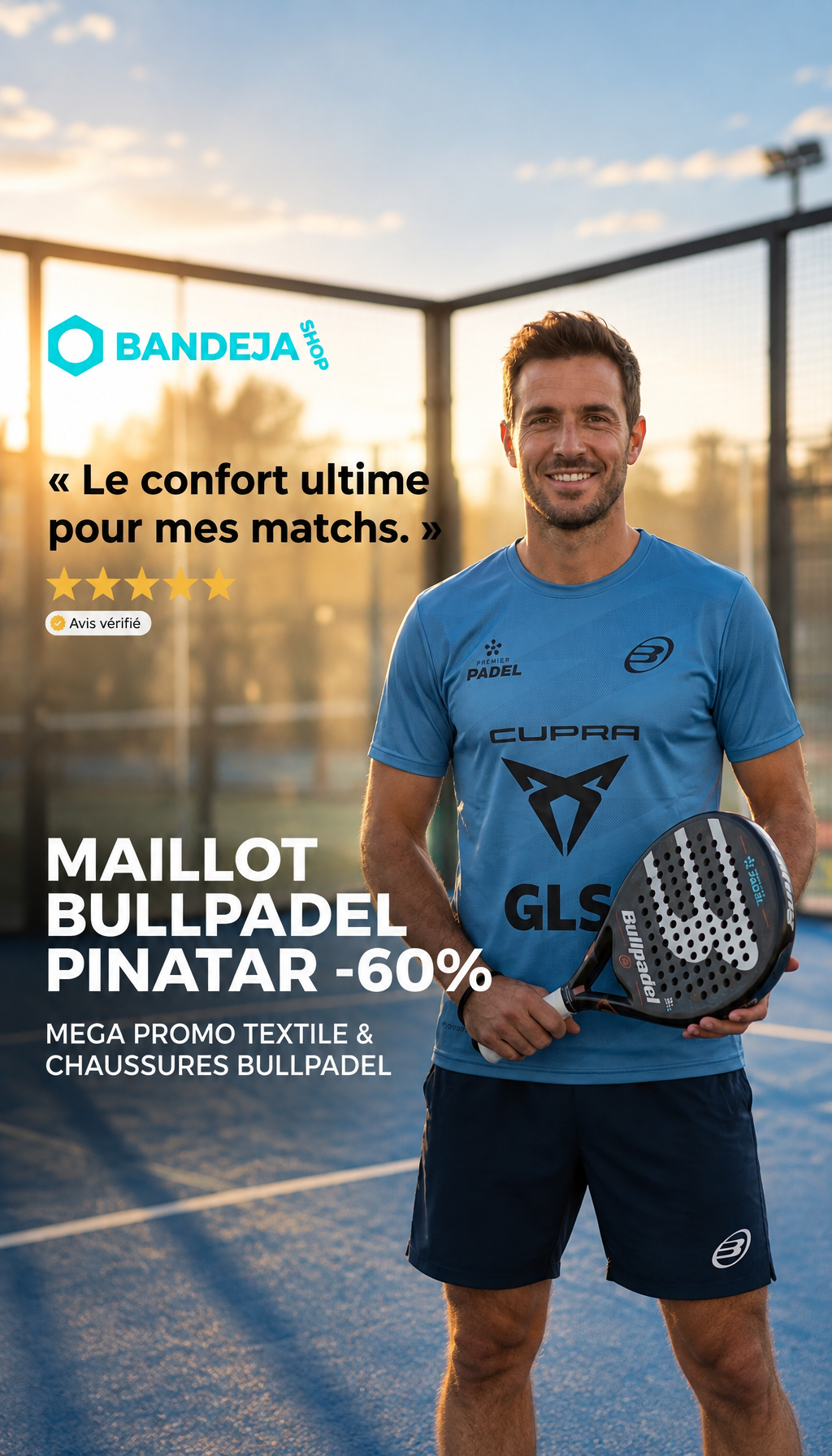 Publicité Padel, format Stories